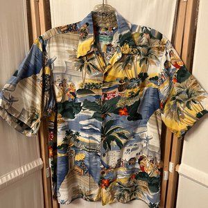Mens REYN SPOONER Sz S Hawaiian Traditionals Shirt
